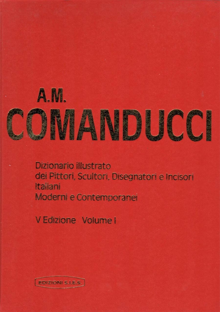 <b>Dizionario Comanducci n. V° edizione del 1982</b>, pubblicazione dipinto di A. Bertrand:  'Ideografia spaziale' a pag. 371