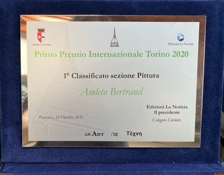 Amleto Bertrand é PRIMO classificato al Premio Internazionale di Torino 2020, Artissima di Torino 2020, 