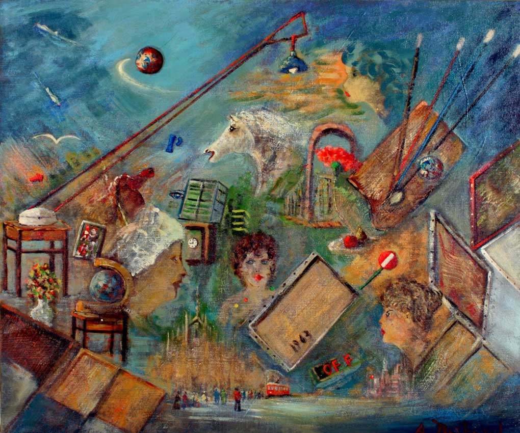 Quadro SCRINTUM olio su tela - Amleto Bertrand