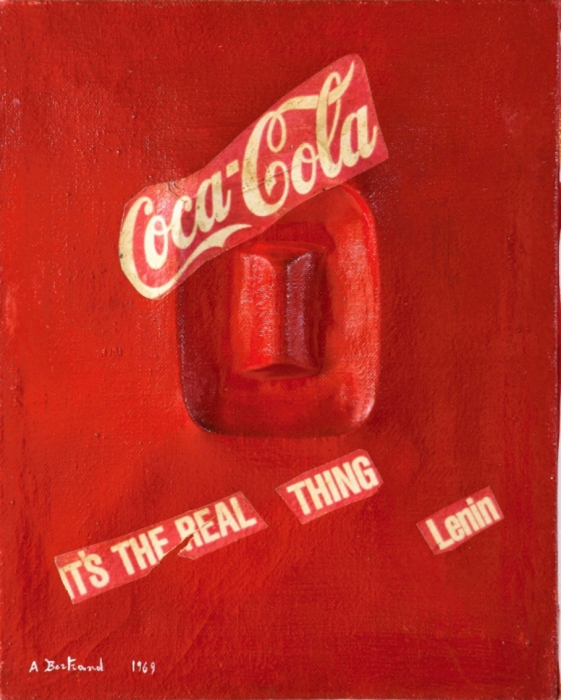 Quadro Coca-Cola-Collage Tecnica mista-olio su tela e collage - Amleto Bertrand