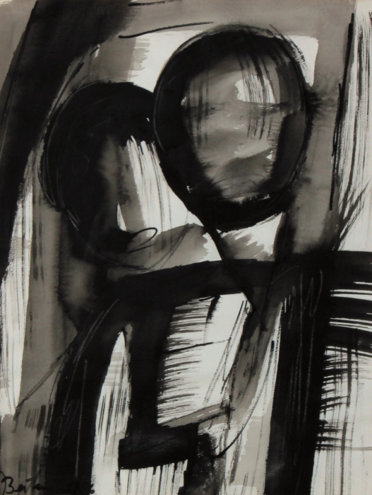 Quadro Figure Disegno a china su tela - Amleto Bertrand