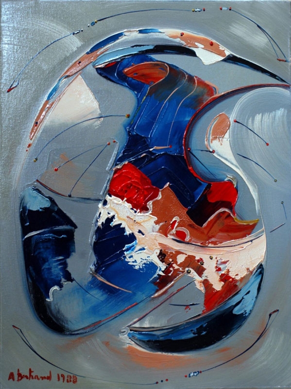 Quadro Ritmo di danza Olio su tela - Amleto Bertrand