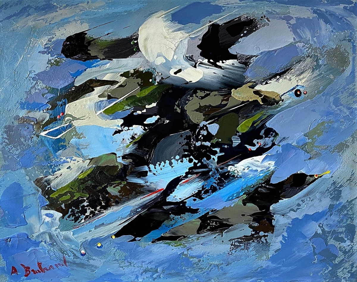 Quadro Composizione Olio su tela - Amleto Bertrand