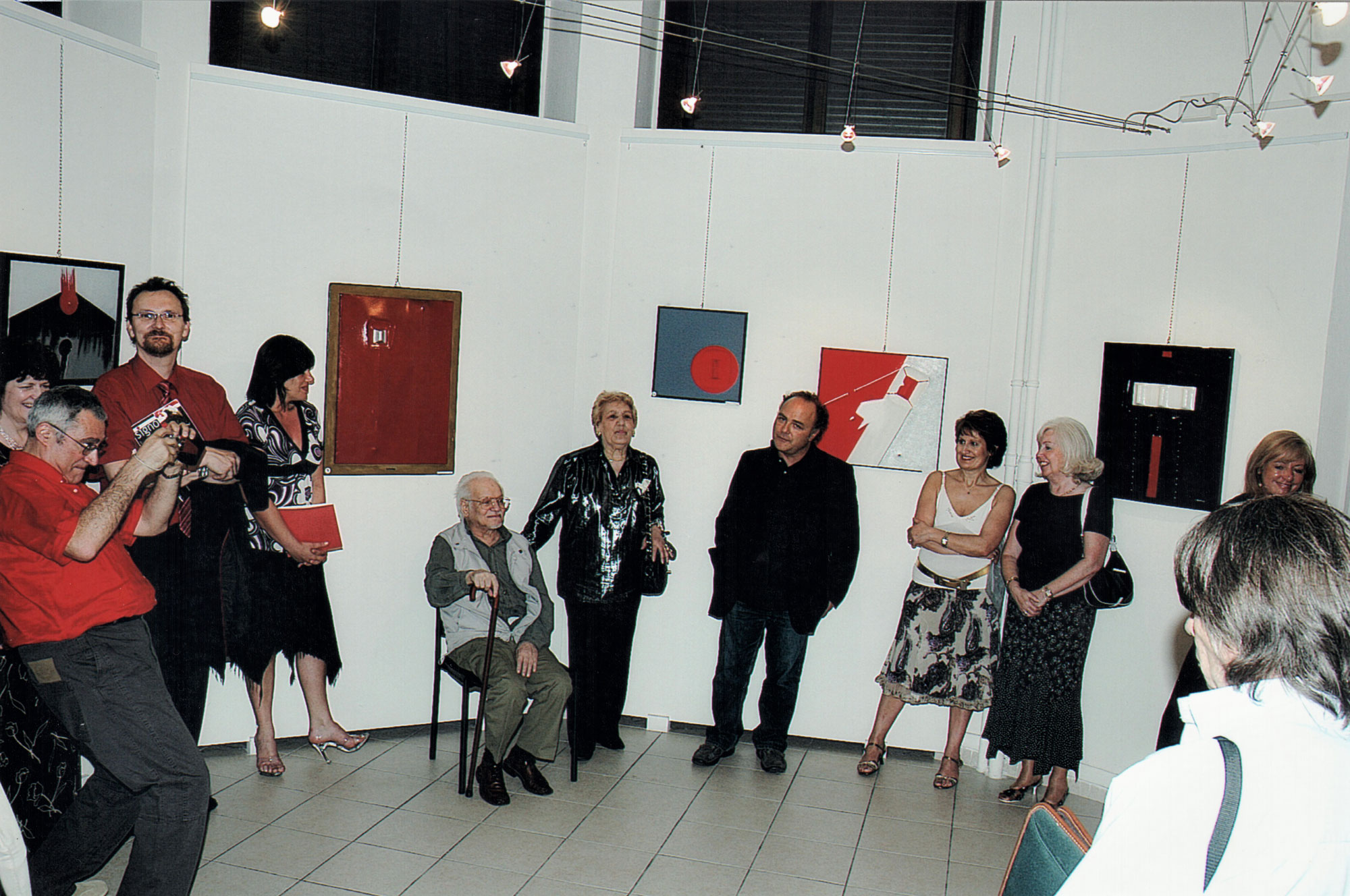 A.Bertrand e Laura Strani all'inaugurazione della Mostra-Personale di Novara 2007